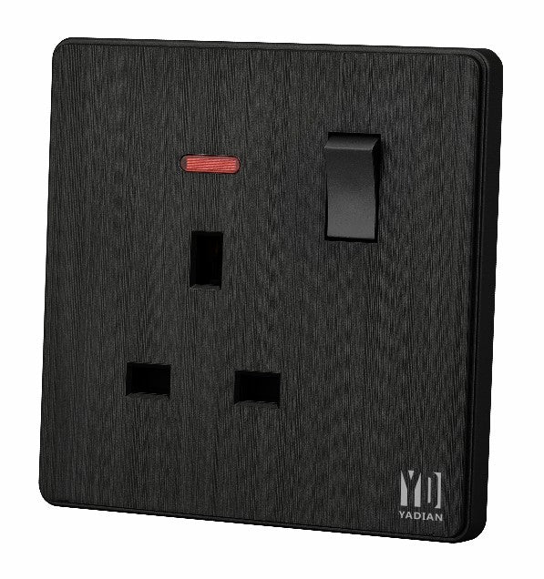 Piano Series - Single 13A Power Socket with Neon