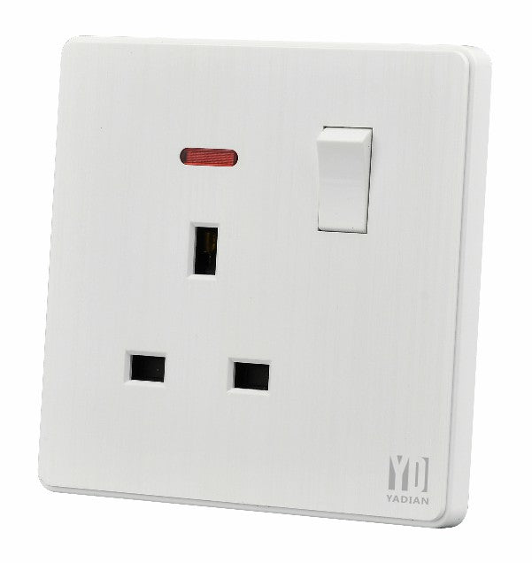 Piano Series - Single 13A Power Socket with Neon