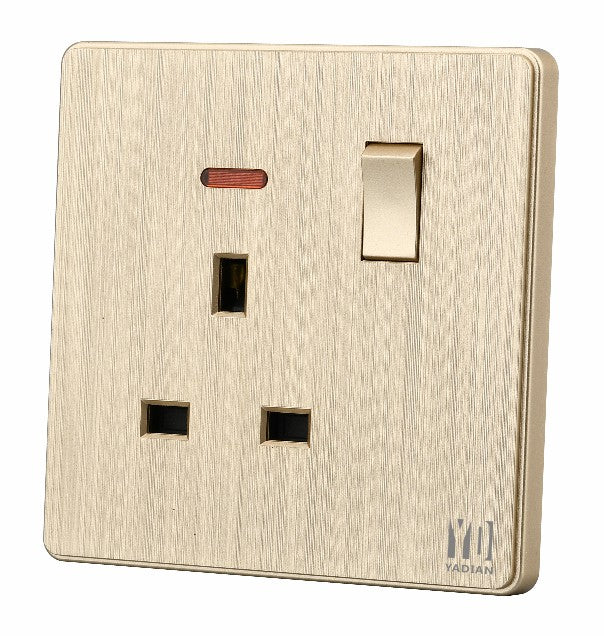 Piano Series - Single 13A Power Socket with Neon